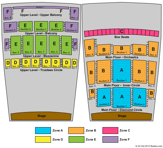 Detroit Opera House Seating Chart Detailed