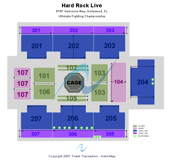 hard rock casino hotel property map hollywood