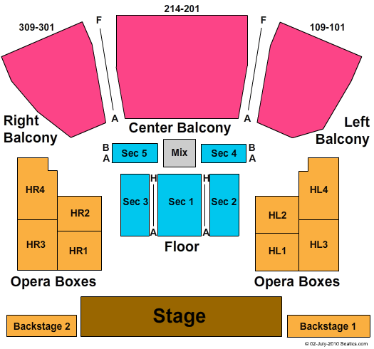 House Of Blues Seating Chart New Orleans