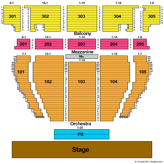 Crown Theatre Perth Seating Chart