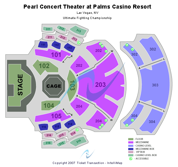 Pearl Concert Theater At Palms Casino Resort Seating Chart Pearl