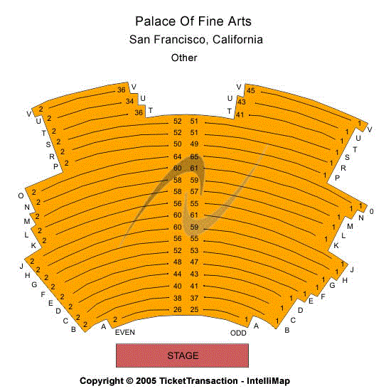 palace of fine arts seating chart palace of fine arts viterbo fine arts seating chart